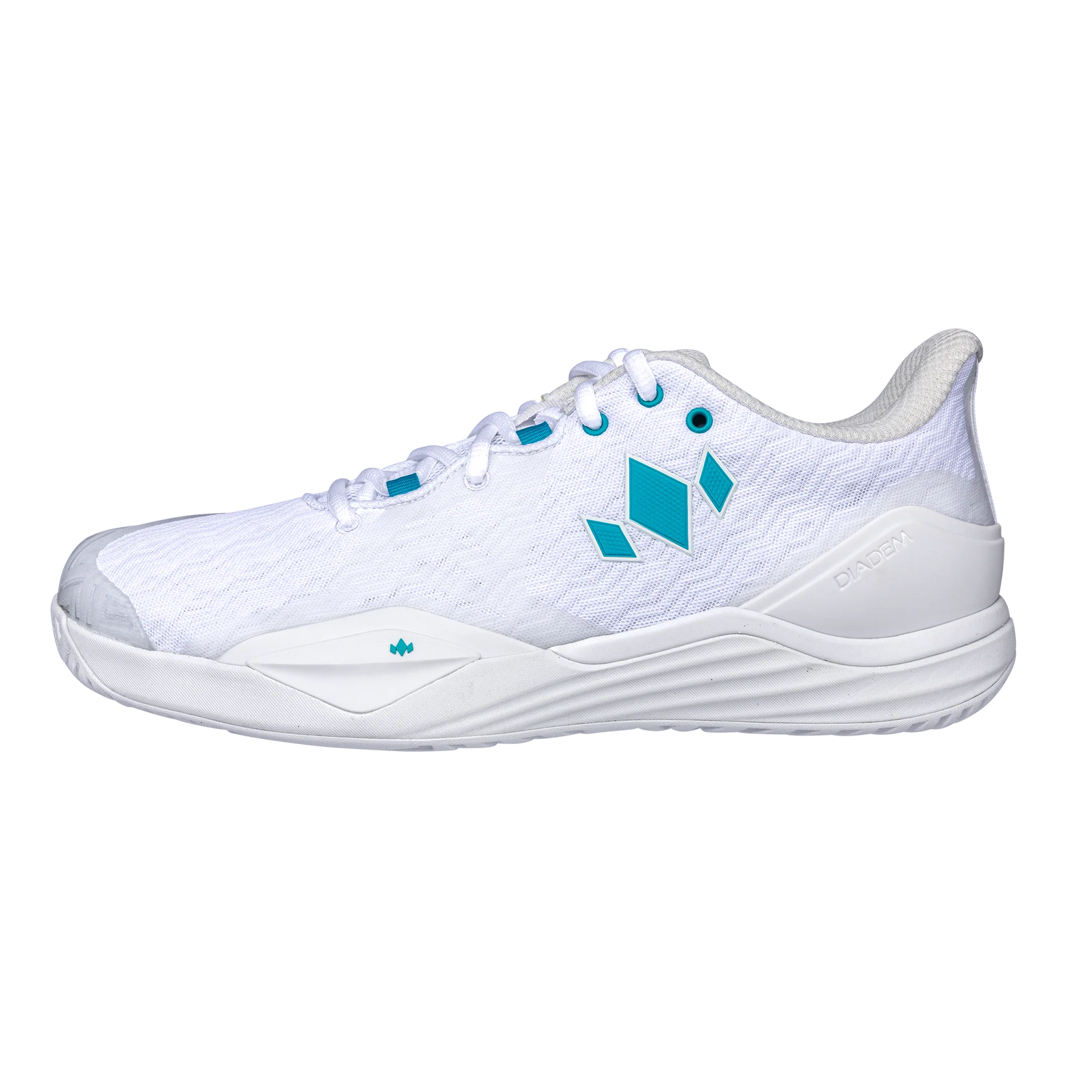 Diadem Mens Court Burst (White/Teal) Court Shoes
