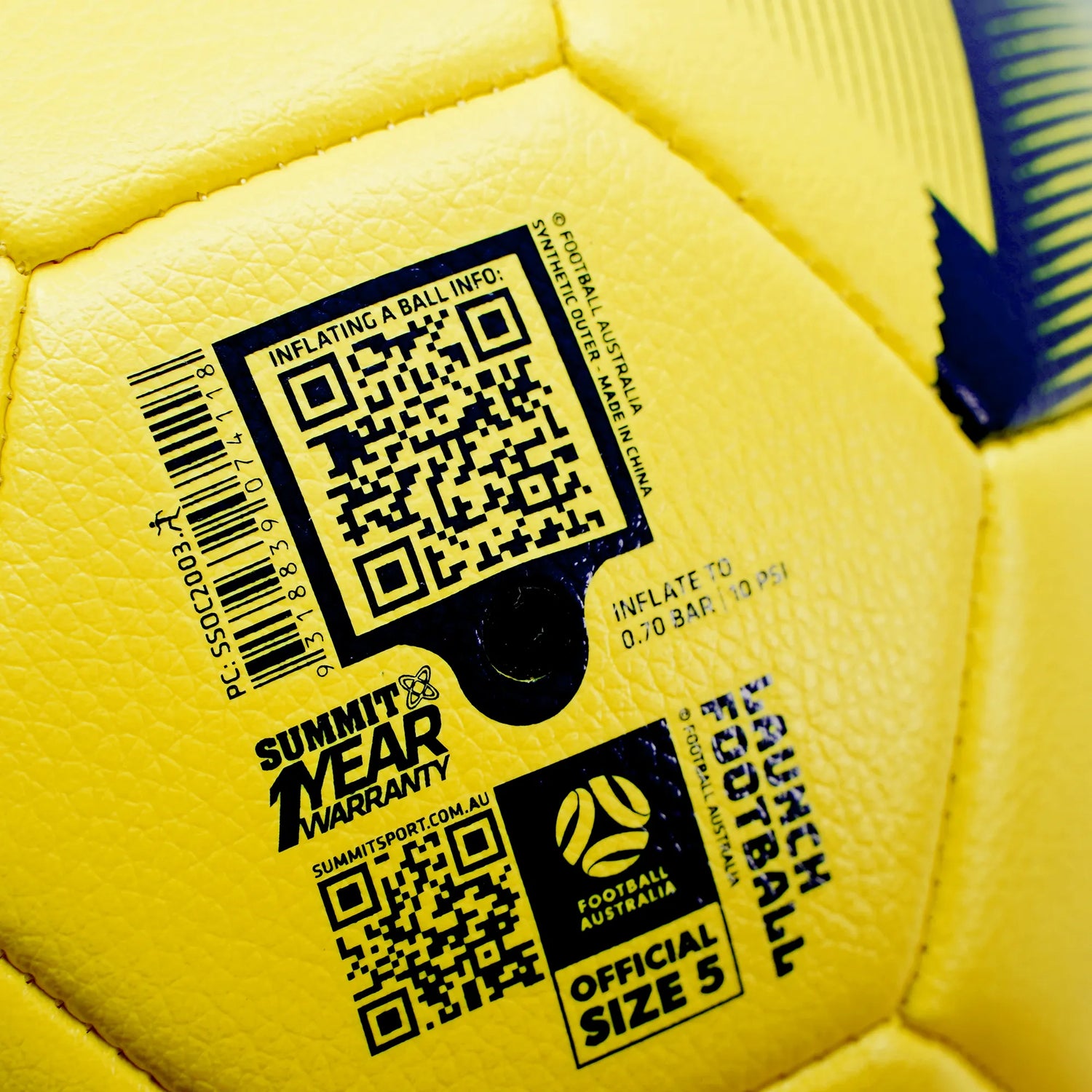 SUMMIT Football Australia Launch Soccer Ball Coloured