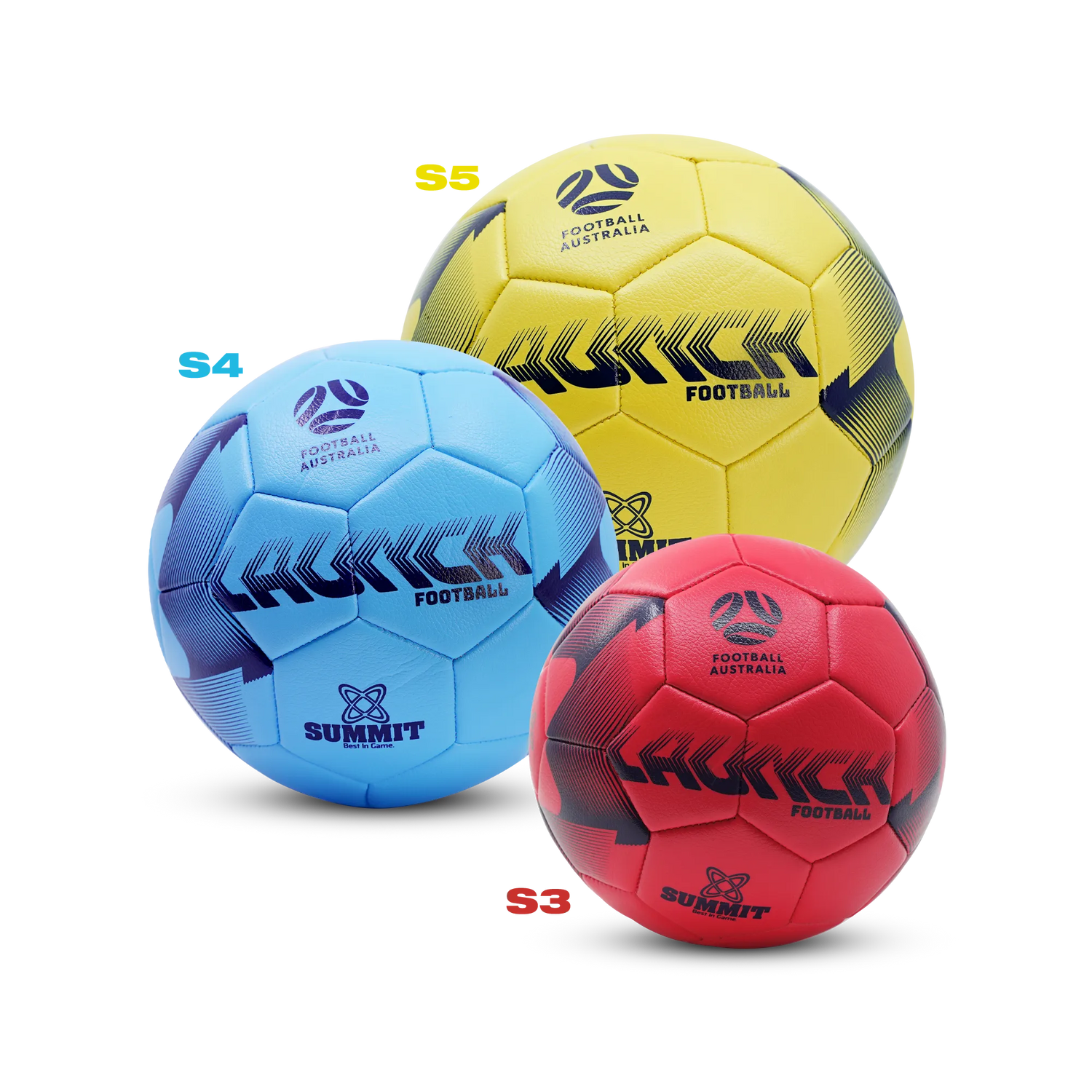 SUMMIT Football Australia Launch Soccer Ball Coloured
