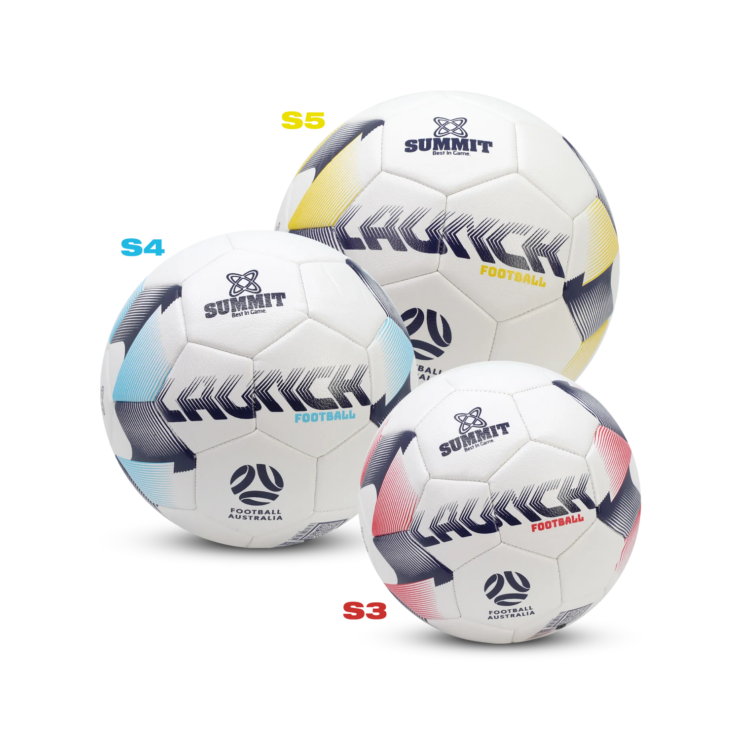 SUMMIT Football Australia Launch Soccer Ball White