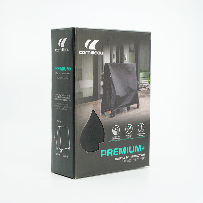 Cornilleau Premium+ protective cover packaging on a white background