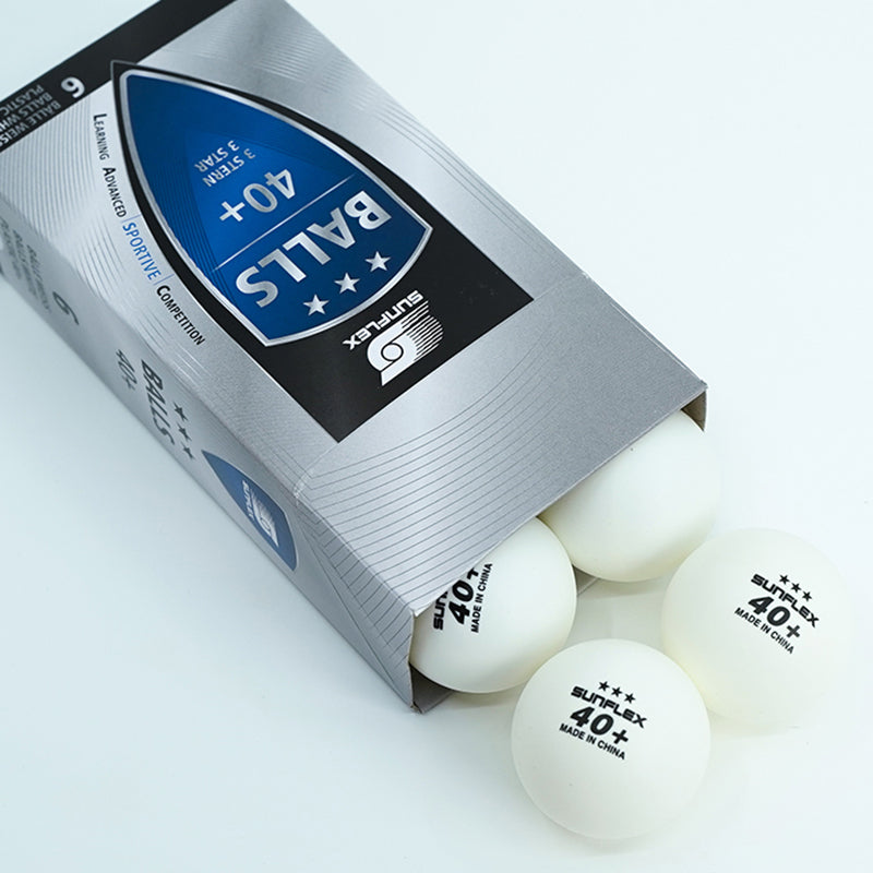 SUNFLEX 3 Star 40+ Table Tennis Balls - WHITE
