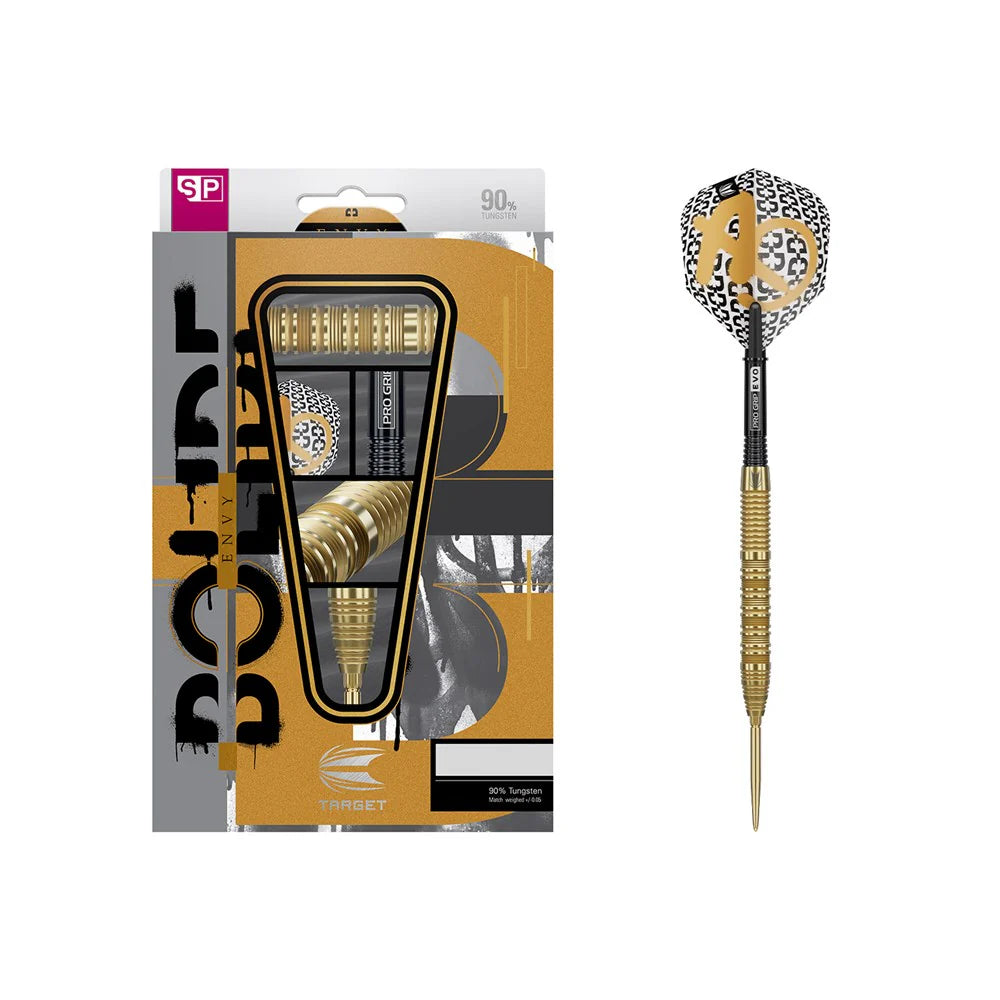 TARGET Bolide Envy 90% Steel Tip Darts Black/Gold