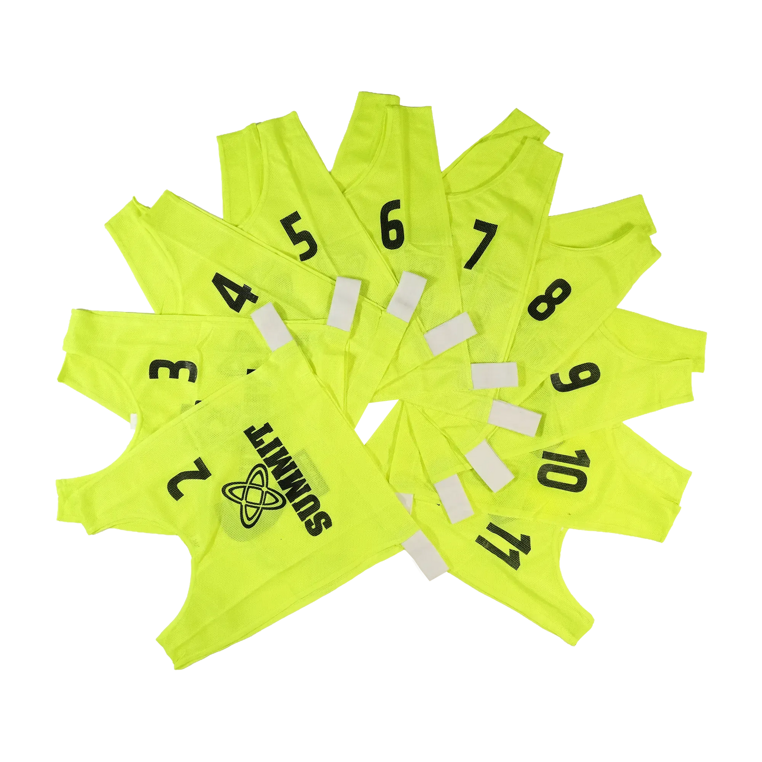 SUMMIT Numbered Elastic Waist Bibs - 10 Pack