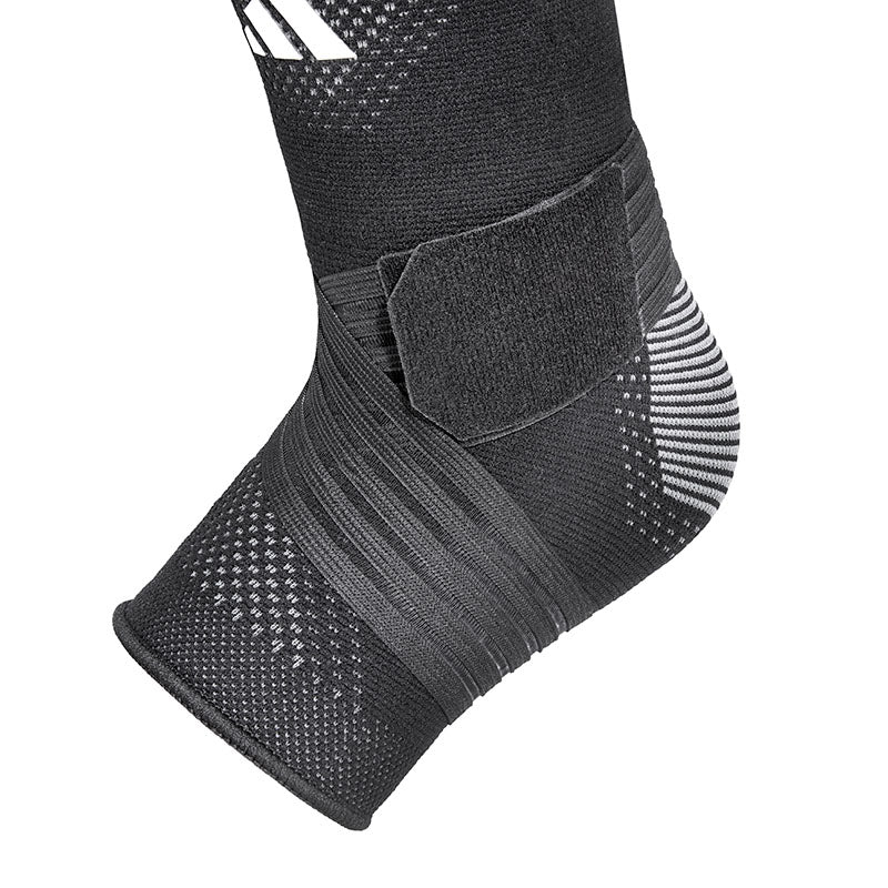 Close up of adidas Aeroready Ankle Support, showing velcro strap for additional ankle stabilisation