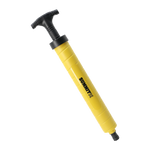 A yellow and black Summit 240 manual pump with a T-handle, shown diagonally on a plain white background.