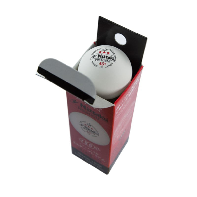 Nittaku Premium 3 Star 40+ ITTF Table Tennis Balls - White