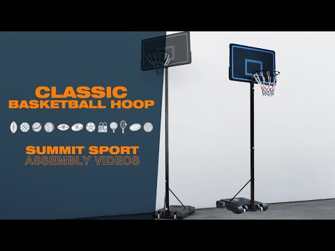 Video showing how to assemble the classic basktball hoop