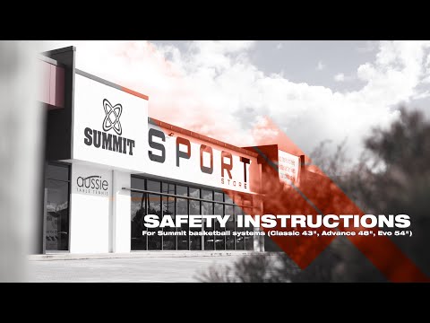 Video showing basketball system safety instructions