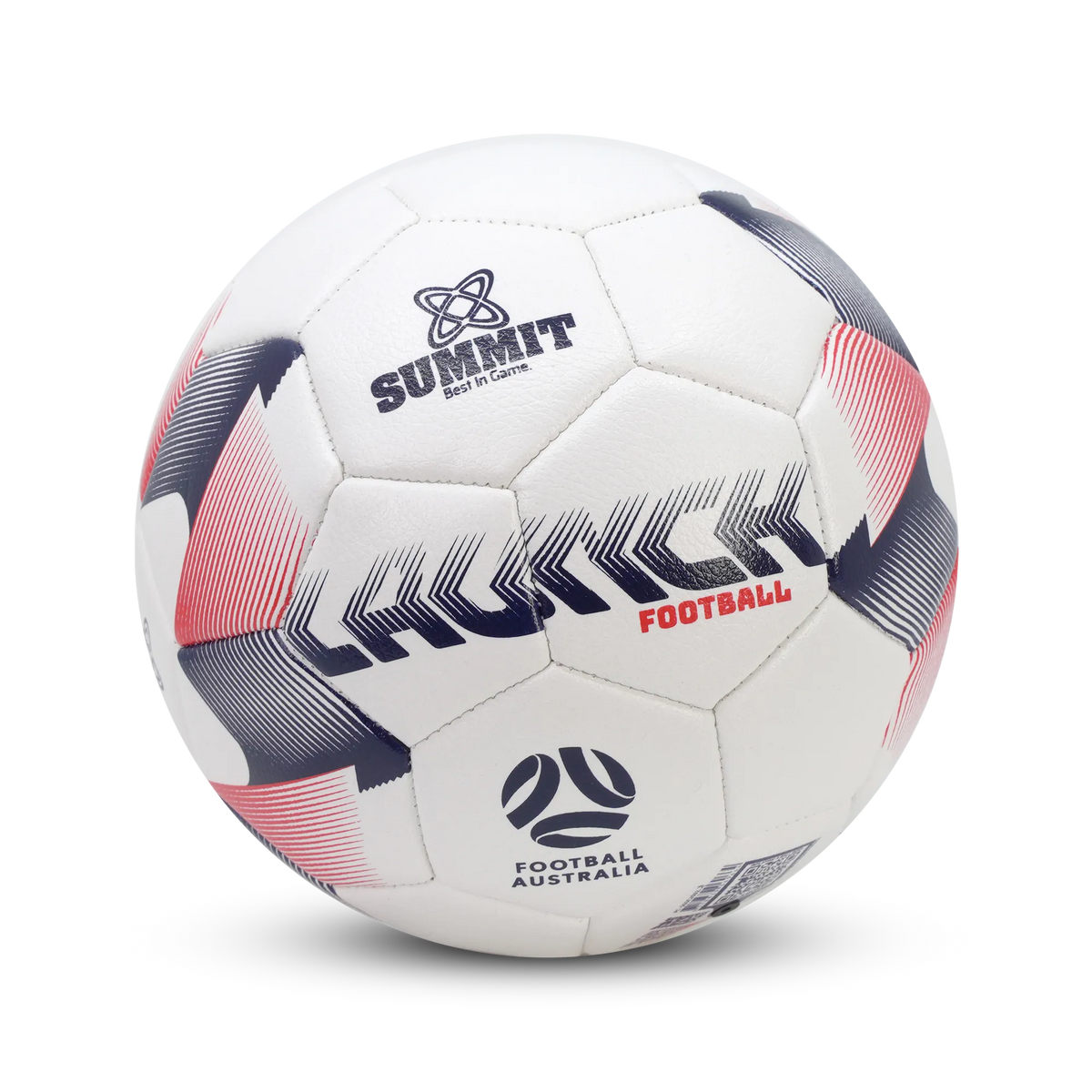 summit football australia launch soccer ball size 3 red black white