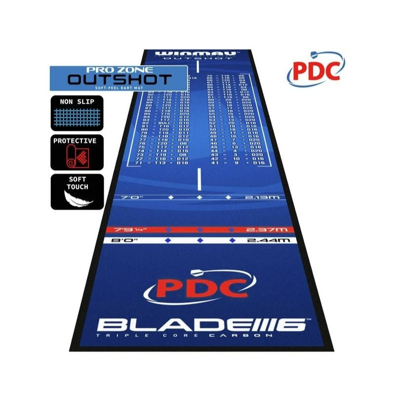 Winmau Outshot Soft-Feel Rubber Dart Mat