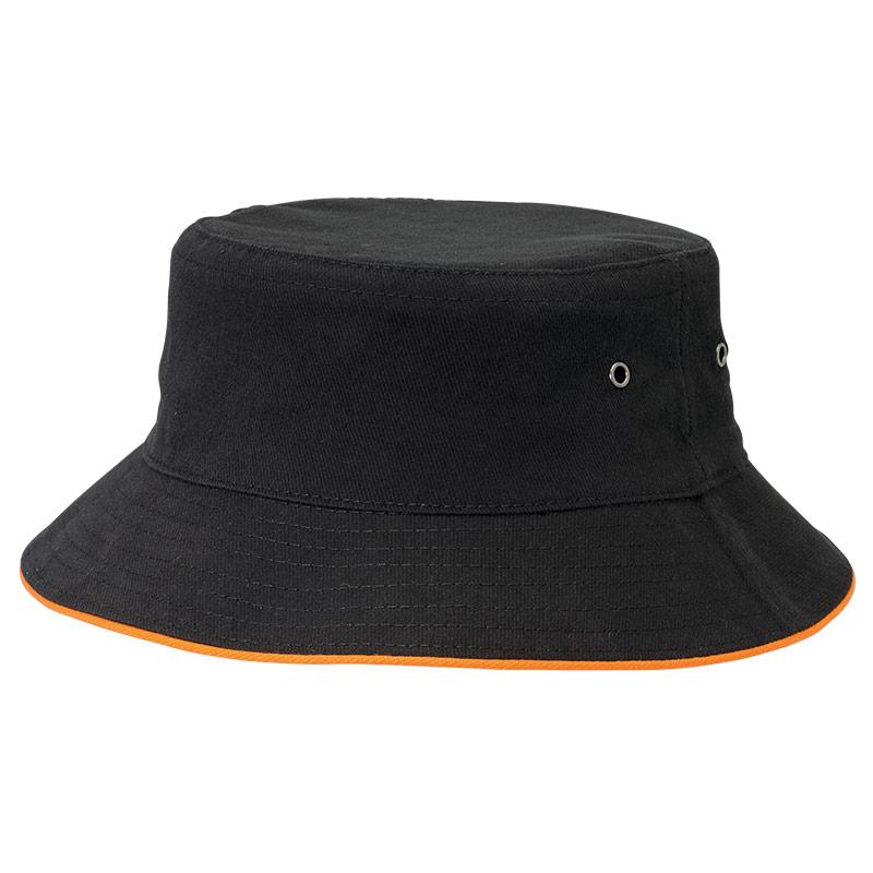 Sandwich Trim Bucket Hat Summit Black/Orange XS 