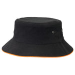Sandwich Trim Bucket Hat Summit Black/Orange XS 