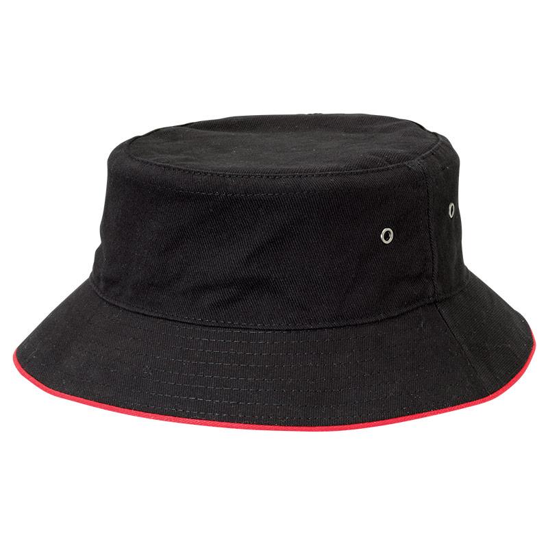 Sandwich Trim Bucket Hat Summit Black/Red XS 
