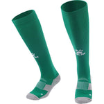 Kelme Football Socks Full Length - grass green with white logo. Available at summit sport.