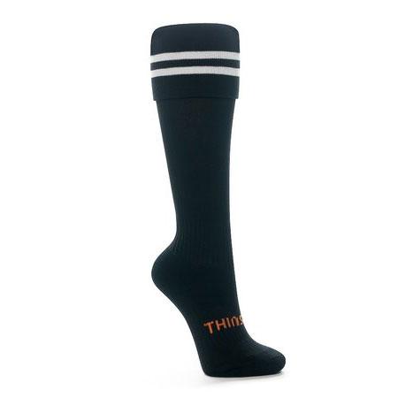 Thinskins Technical Sport Long Socks - Striped Top Apparel SUMMIT Black/White S 