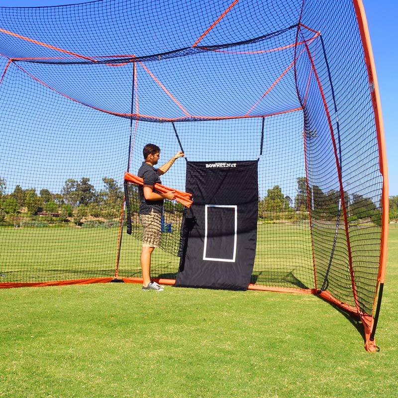 Bownet Backstop Canvas Baffle Goals Bownet. Bownet baffle attachment for bownet barriers, backstops. Made for baseball, softball, cricket and throwing. Bownet porable goals are the world best goals. 