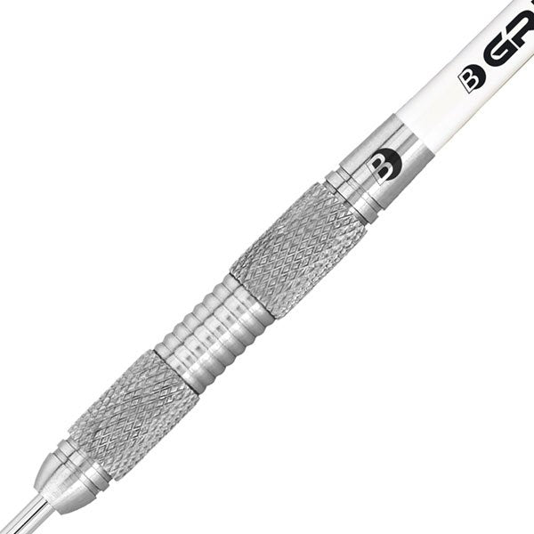 Close up of Bull's Meteor MT9 Tungsten steel tip dart