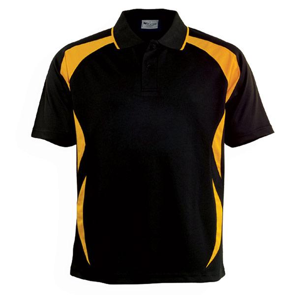 Breezeway Sports Polo - Junior Apparel SUMMIT Black/Gold 6 