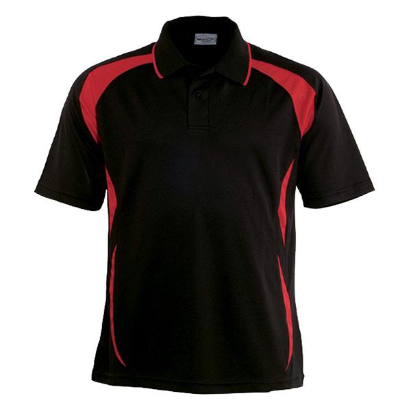 Breezeway Sports Polo - Junior Apparel SUMMIT Black/Red 6 