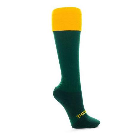 Thinskins Technical Sport Long Socks - Contrast Top Apparel SUMMIT Bottle/Gold S 