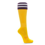 Thinskins Technical Sport Long Socks - Striped Top Apparel SUMMIT Gold/Maroon/White S 