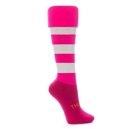 Thinskins Technical Sport Long Socks - Hoops Apparel SUMMIT Pink/White S 