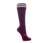 Thinskins Technical Sport Long Socks - Striped Top Apparel SUMMIT Maroon/White S 