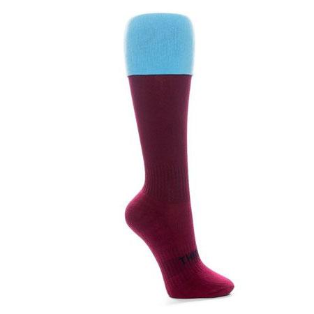 Thinskins Technical Sport Long Socks - Contrast Top Apparel SUMMIT Maroon/Sky S 