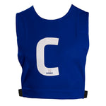 Blue centre netball bib with elastic sides. Can be used for netball traiing. Netball bib fits kids and adult netballers.
