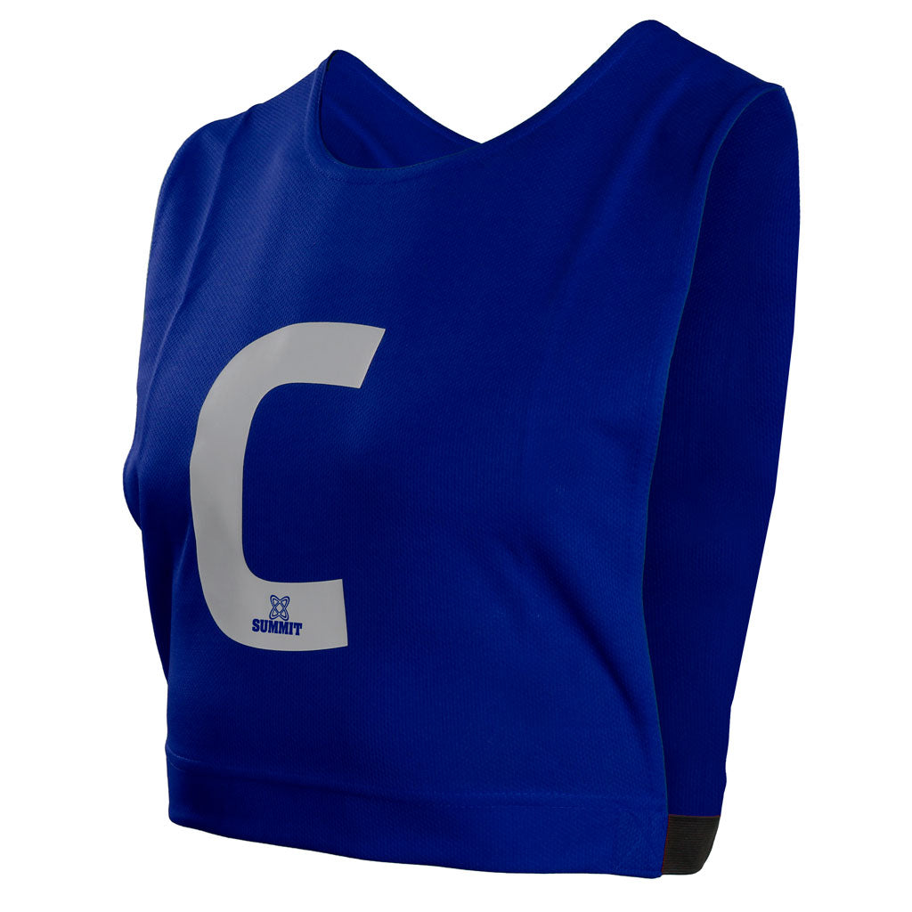 blue netball bib
