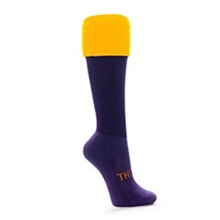 Thinskins Technical Sport Long Socks - Contrast Top Apparel SUMMIT Purple/Gold S 