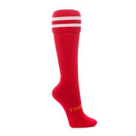 Thinskins Technical Sport Long Socks - Striped Top Apparel SUMMIT Red/White S 