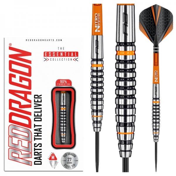 Red Dragon Amberjack 14 Steel Tip Darts pack of darts to play the game of darts on a dartboard