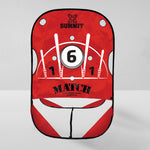 SUMMIT Aussie Rules Handball Target Goal. AFL pop up target goal in Red with white print. Made by SUMMIT for training AFL and handballs