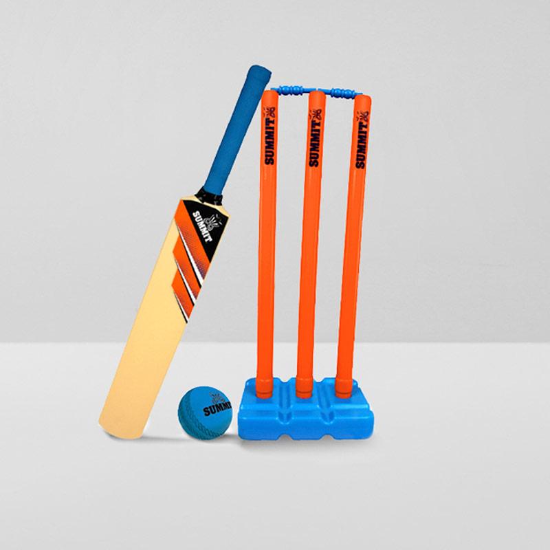 SUMMIT Plastic Cricket Set Cricket for backyards, beach. Family games is at summitsport.com.au. Cricket set for young kids and families.