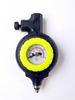 ball pressure gauge front image. Pressure gauge can be used on or off a pump. Transform your ball pump into pressure gauge with this attachment. Or use by itself to check ball pressure. Shop sports ball pump pressure gauge. Best price on sports accessories at summitsport.com.au