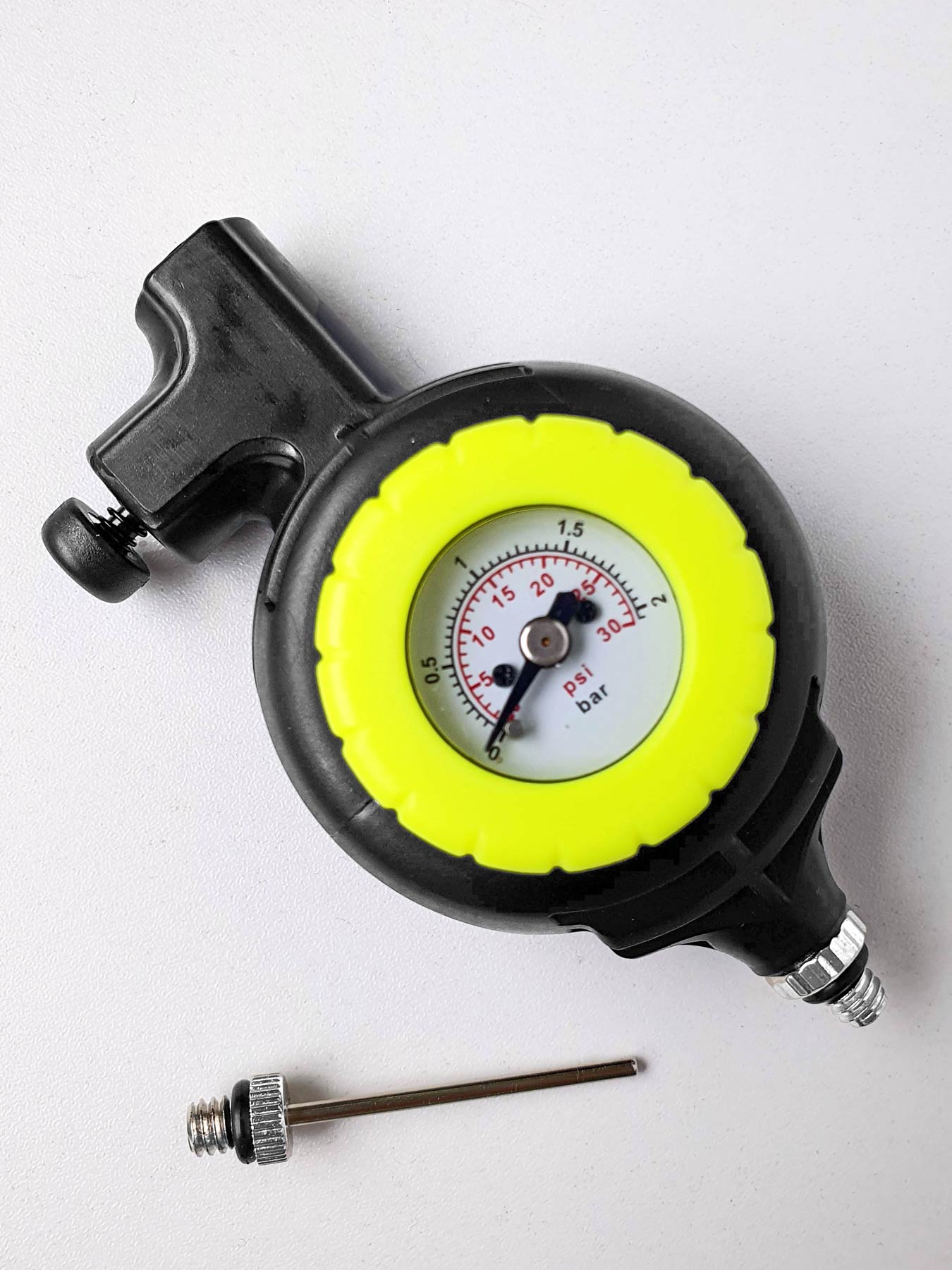 ball pressure gauge. Prssure gauge can be used on or off a pump. Transform your ball pump into pressure gauge with this attachment. Or use by itself to check ball pressure. Shop sports ball pump pressure gauge. Best price on sports accessories at summitsport.com.au