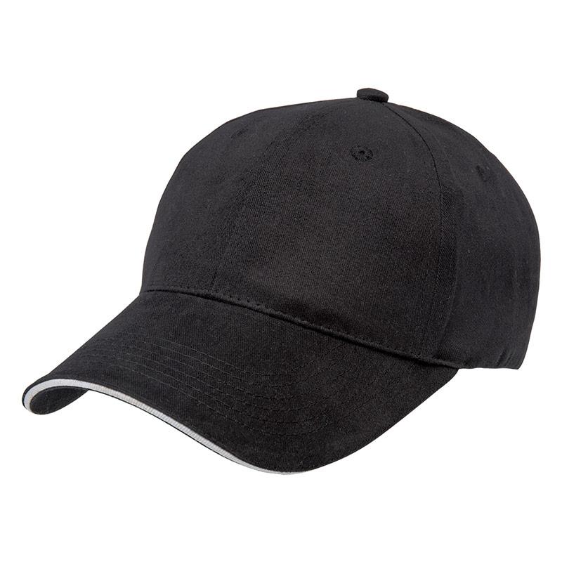 Premium Cotton Sandwich Cap Summit Black/White 