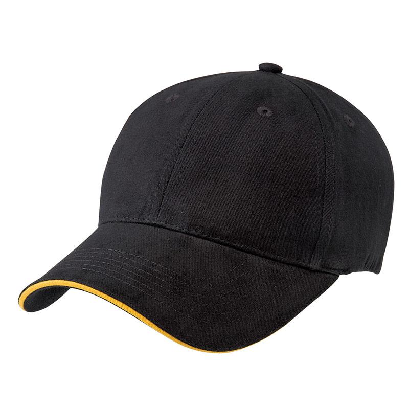Premium Cotton Sandwich Cap Summit Black/Gold 