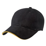 Premium Cotton Sandwich Cap Summit Black/Gold 