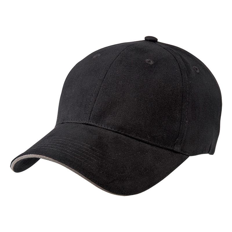 Premium Cotton Sandwich Cap Summit Black/Grey 
