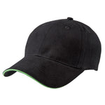 Premium Cotton Sandwich Cap Summit Black/Lime 