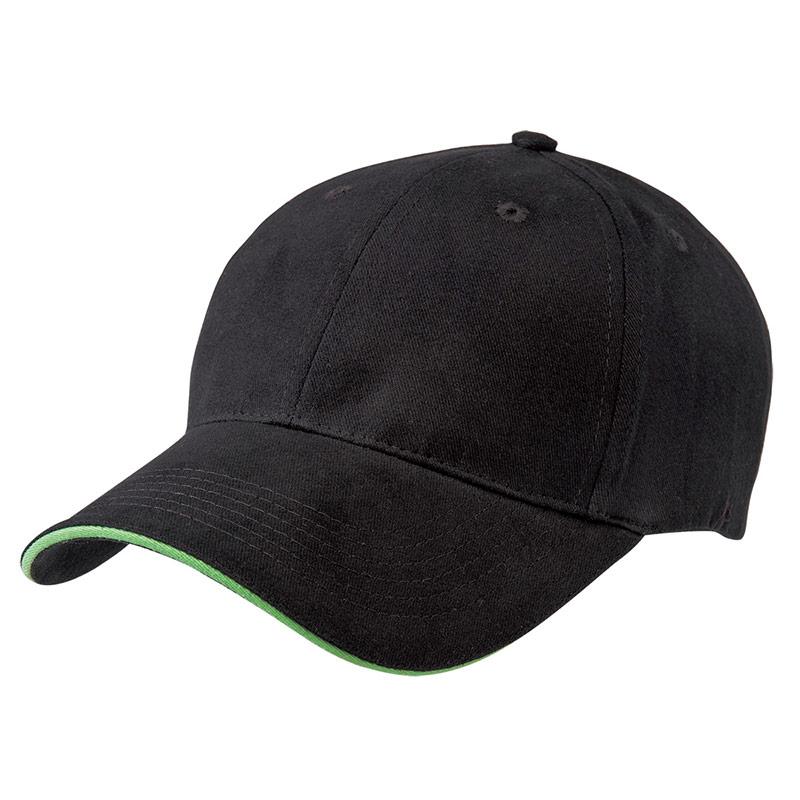 Premium Cotton Sandwich Cap Summit Black/Lime 
