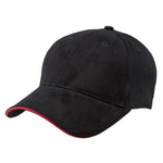 Premium Cotton Sandwich Cap Summit Black/Red 