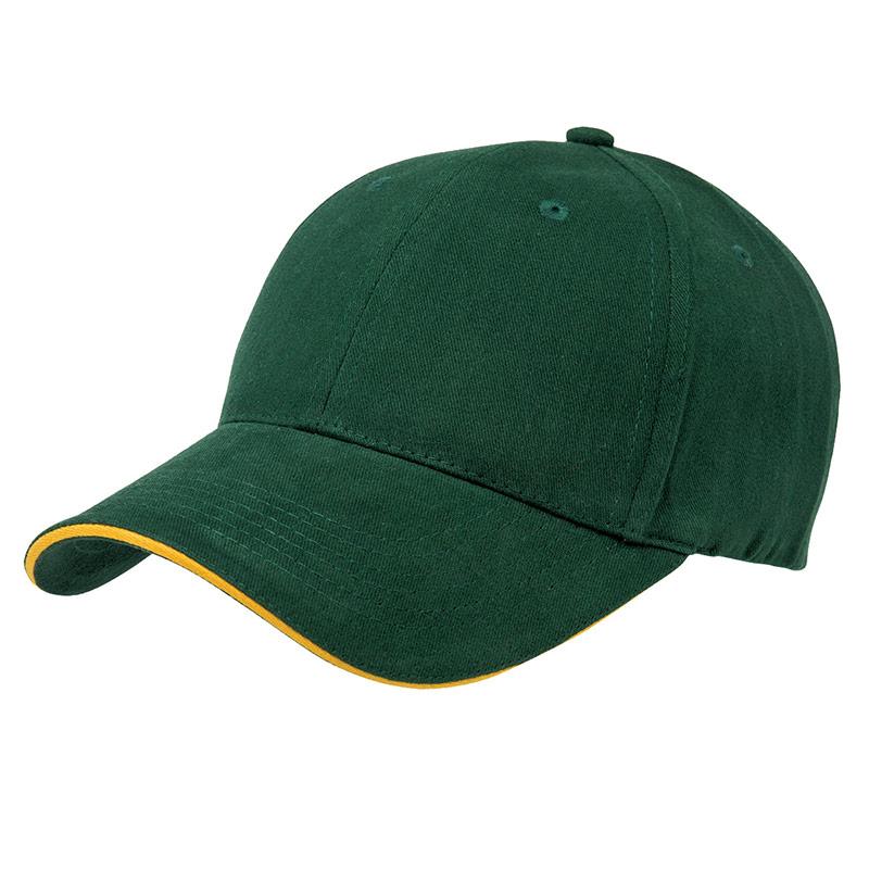 Premium Cotton Sandwich Cap Summit Bottle/Gold 