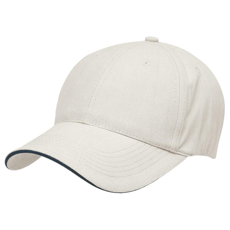 Premium Cotton Sandwich Cap Summit White/Navy 