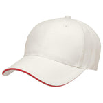 Premium Cotton Sandwich Cap Summit White/Red 