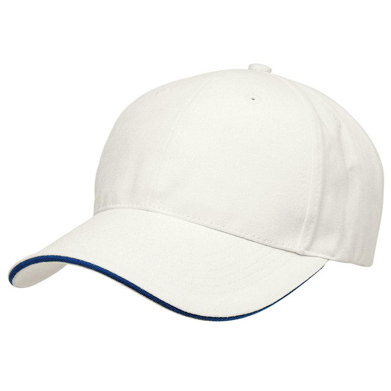 Premium Cotton Sandwich Cap Summit White/Royal 