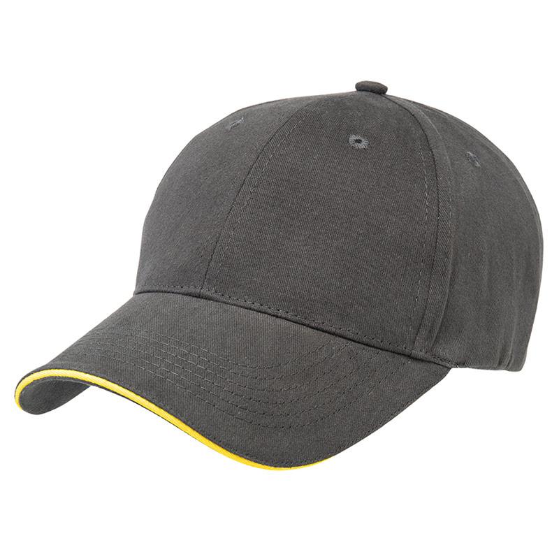 Premium Cotton Sandwich Cap Summit Charcoal/Gold 